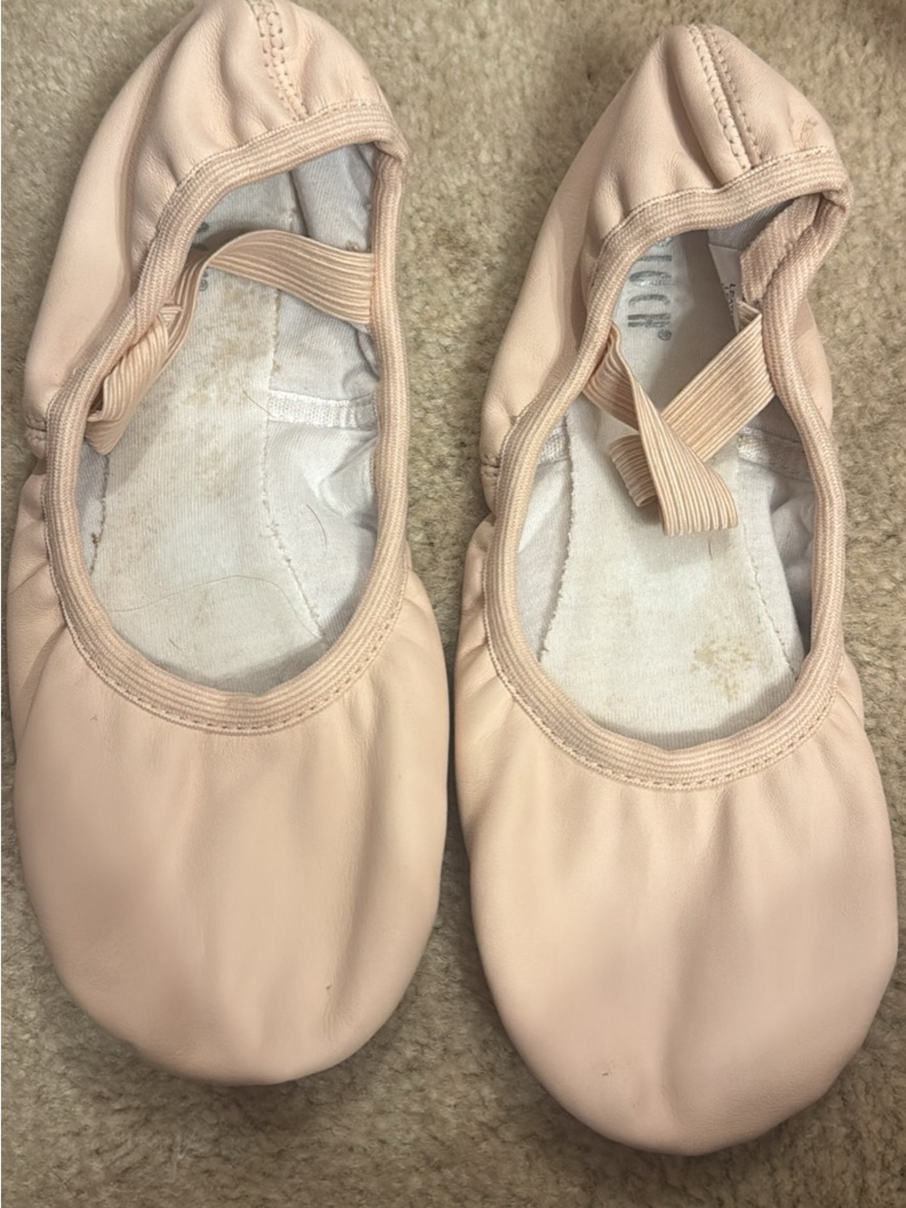 Bloch Kids leather single sole Ballet Shoes in Light Pink 4C